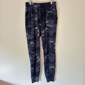 Express One Eleven Full Length Blue Camo Comfy Joggers Sweatpants
